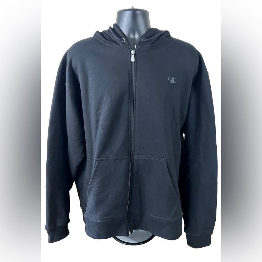 Men’s Champion Black Zip Hoodie XL Good Condition